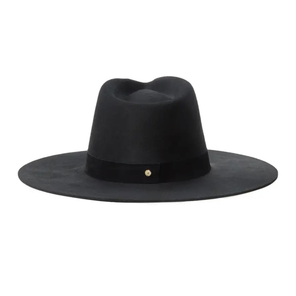Janessa Leone Black Wide-Brim Hat